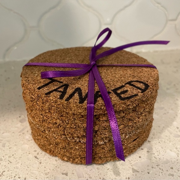 Coasters-Set of 8 Cork Coasters - Picture 5 of 7